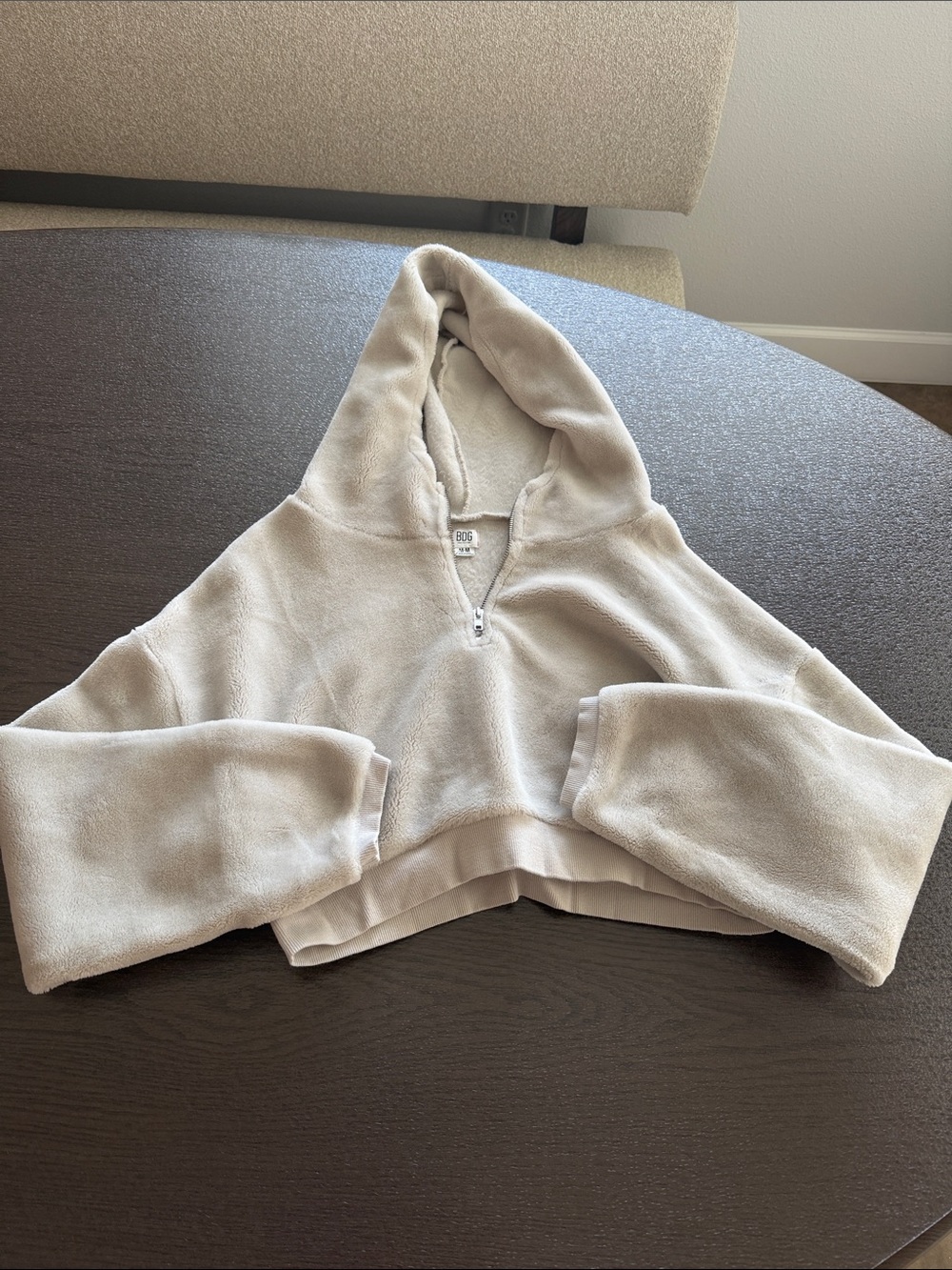 Cropped Half-Zip Hoodie - BDG